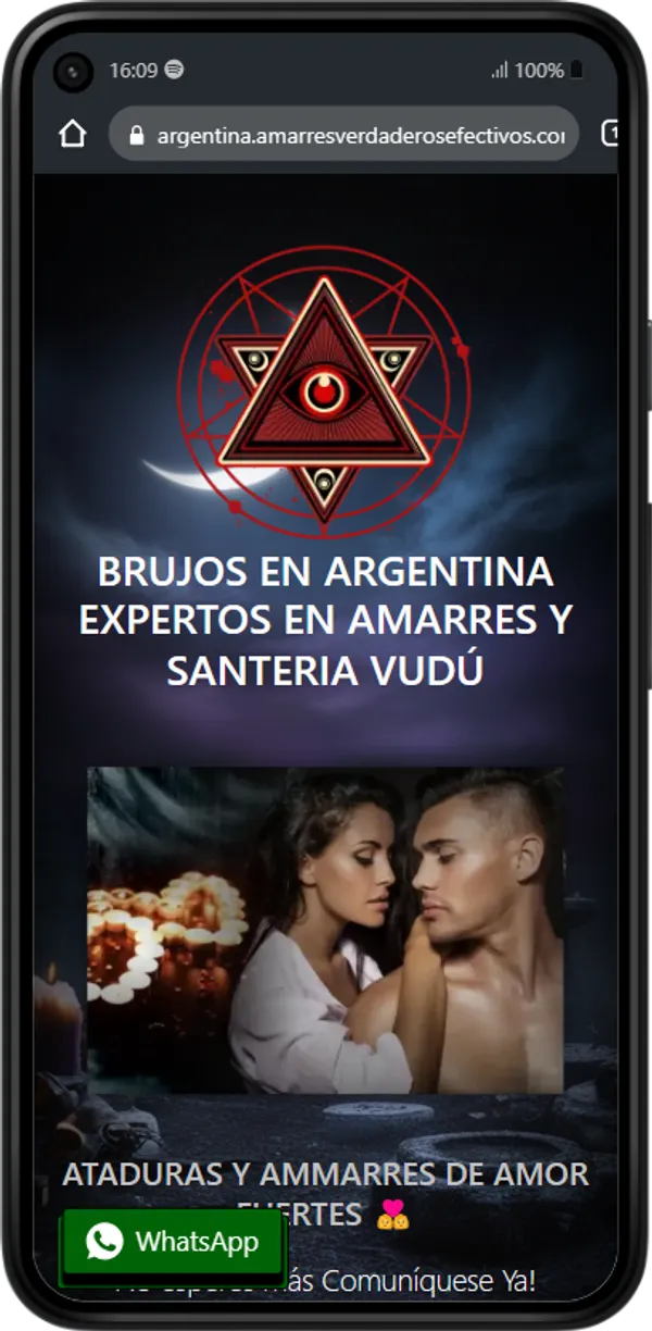 P&aacute;gina de brujos en Argentina